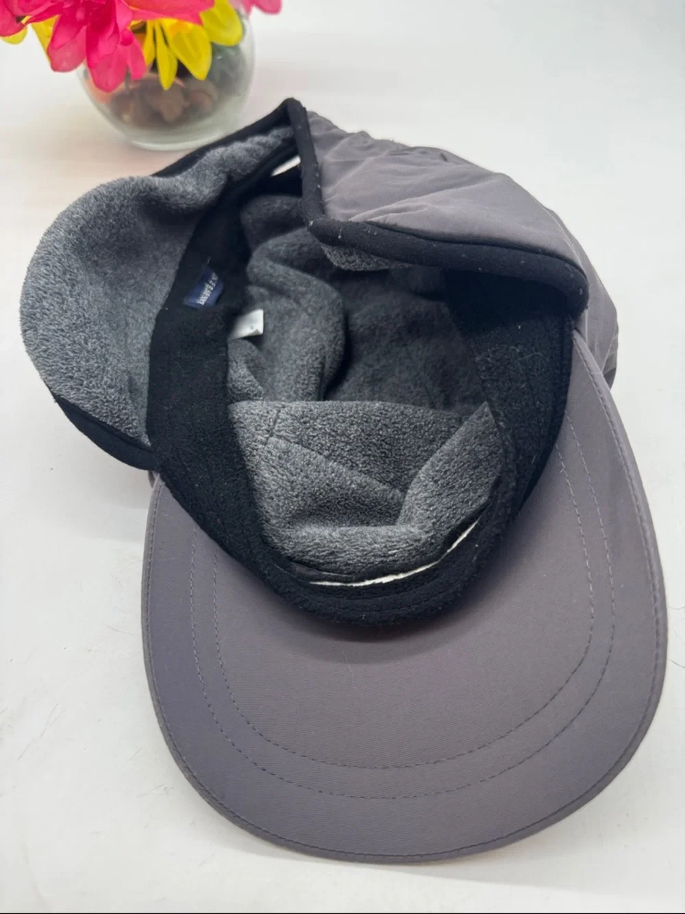 Lands EndGray Outdoor Hat with Ear Flaps